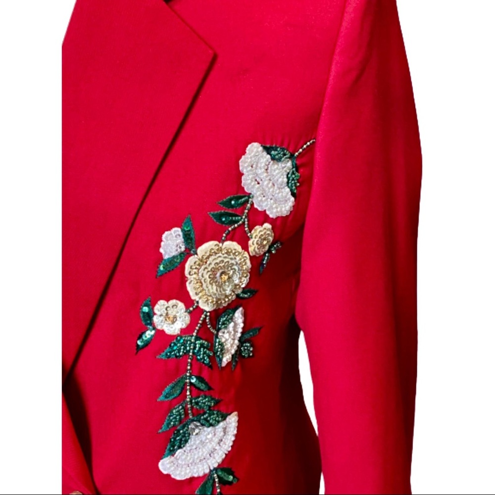 Double press crop embroidered  jacket/coat - Picture 9 of 10